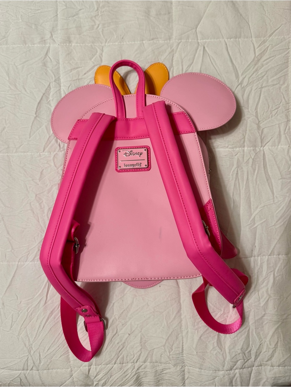 Loungefly Disney Pink Ghost Backpack with Polka Dot Bow - Picture 2 of 4